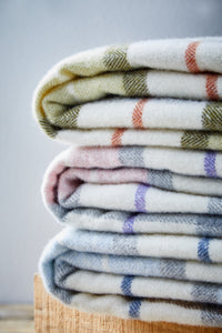 Wolldecke aus Lambswool im Karomuster